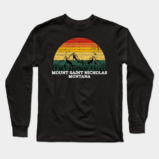 Mount Saint Nicholas Montana Long Sleeve T-Shirt by Kerlem